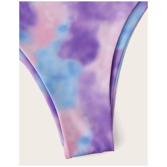 CLEARANCE Tie Dye Harness Strappy 2Pc Bikini Swimsuit - Picture 4 of 5